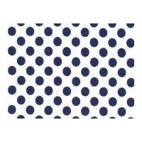 Michael Millar Ta Dot Poplin Quilting Fabric Navy Blue