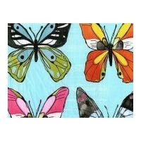 Michael Millar Flutter Flutter Fly Poplin Quilting Fabric Sky