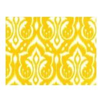 Michael Millar Ikat Damask Cotton Quilting Fabric Yellow