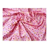 Miniature Fruits Print Combed Cotton Poplin Dress Fabric Pink