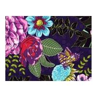 michael millar garden bouquet cotton quilting fabric violet