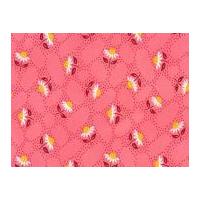 Michael Millar Happy Go Lucky Cotton Quilting Fabric Pink