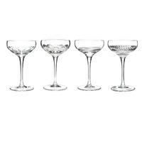 mixology champagne coupe clear set of 4