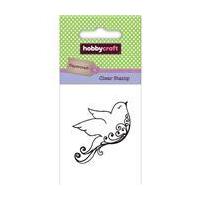 mini bird scroll clear stamp