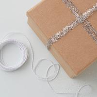 mini tinsel ribbon and butcher twine silver