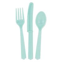 Mint Plastic Cutlery (18)