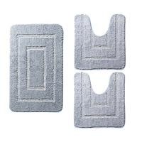 microfibre supersoft bath mat 3 piece set