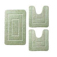 Microfibre Supersoft Bath Mat, 3-Piece Set