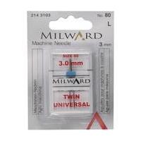milward universal twin machine needles no 80