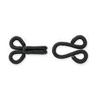 Milward Black Fur or Coat Hooks and Eyes 3 Pack