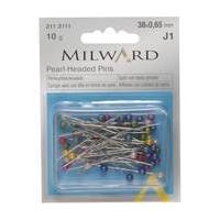 Milward Pearl Headed Pins 38 mm 50 Pack