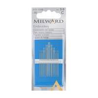 Milward No. 3 to 9 Embroidery Needle 16 Pack