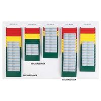 Mixed Colours A4 Landscape 10 pocket Cascading Document Display System