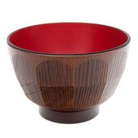miso soup bowl brown and red