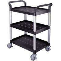 Mini 2 Shelf Service Cart, Black