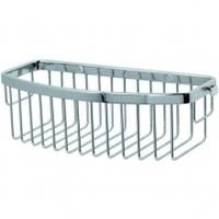 Miller Classic Bathroom D-Shaped Basket, Chrome, 1 Tier