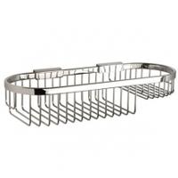 Miller Classic Bathroom Oval Basket, Chrome, Small