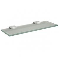 Miller Wall Mounted Frosted Glass Shelf, Chrome, 300mm