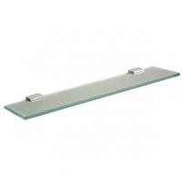 Miller Wall Mounted Frosted Glass Shelf, Chrome, 450mm