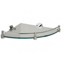 Miller Wall Mounted Bathroom Corner Shelf With Rail