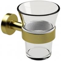 Miller Bond Brushed Brass Tumbler and Holder