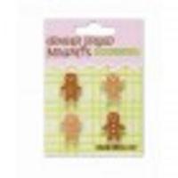 Mini Magnets Ginger Bread Magnets Pack Of 4 - 00488 - Great Gizmos