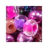 Mixed Glass Beads. Pink