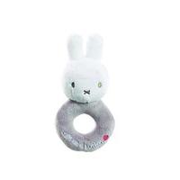 miffy cute as a button ring rattle whitemink