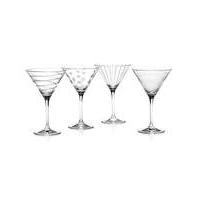 mikasa cheers set of 4 cocktail glasses