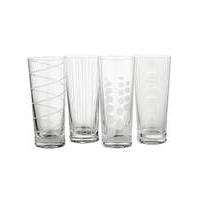 Mikasa Cheers Set of 4 High Ball Glasses