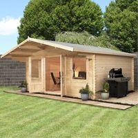 Millbrook Haven Double-Glazed 28mm Log Cabin 4.0 x 4.0m