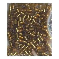 mini bugle tube beads bronze