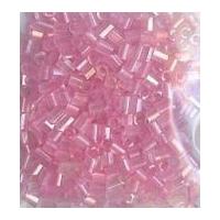 mini bugle tube beads mid pink