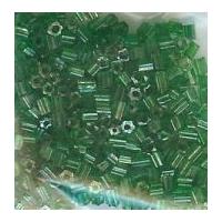 Mini Bugle Tube Beads Dark Green