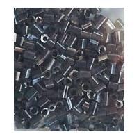 Mini Bugle Tube Beads Gunmetal Grey