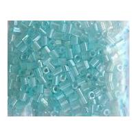 mini bugle tube beads pale turquoise