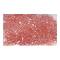 mini bugle tube beads coral