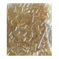 Mini Bugle Tube Beads Beige