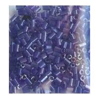 mini bugle tube beads deep blue