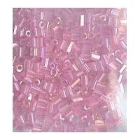 mini bugle tube beads pale pink