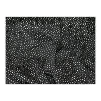 Mini Star Print Cotton Poplin Fabric Black
