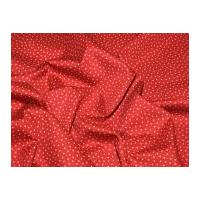 mini star print cotton poplin fabric dark red