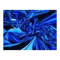 Mirror Foil Dress Fabric Royal Blue