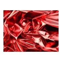 Mirror Foil Dress Fabric Red