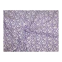 Mini Daisy Flower Print Polycotton Dress Fabric Purple
