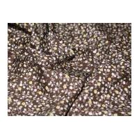 Miniature Vintage Floral Cotton Poplin Fabric Brown