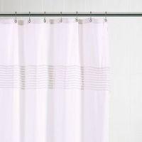 miramar white pleat detail shower curtain l18 m