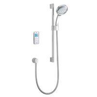 Mira Vision Pumped Rear Fed White & Chrome Effect Thermostatic Digital Mixer Shower