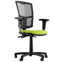 Mia Fabric 3 Lever Task Chair Light Green No Arms