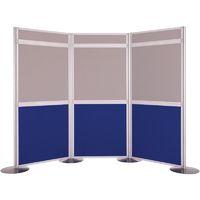 mightyboard exhibitor w 5400mm x h 2000mm blue and grey